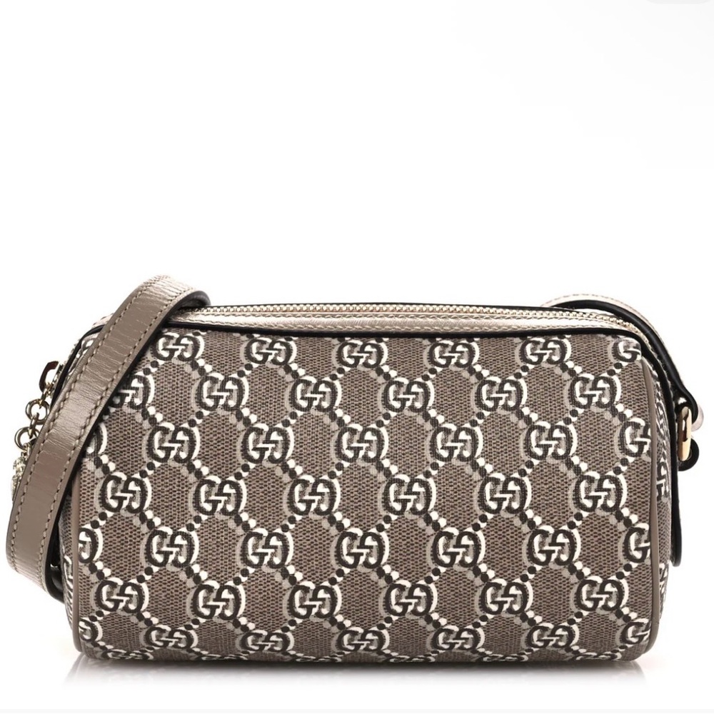 $2,400 New, Authentic GUCCI MINI SHOULDER BAG WITH GG SHADOW crossbody purse bag - Picture 5 of 17